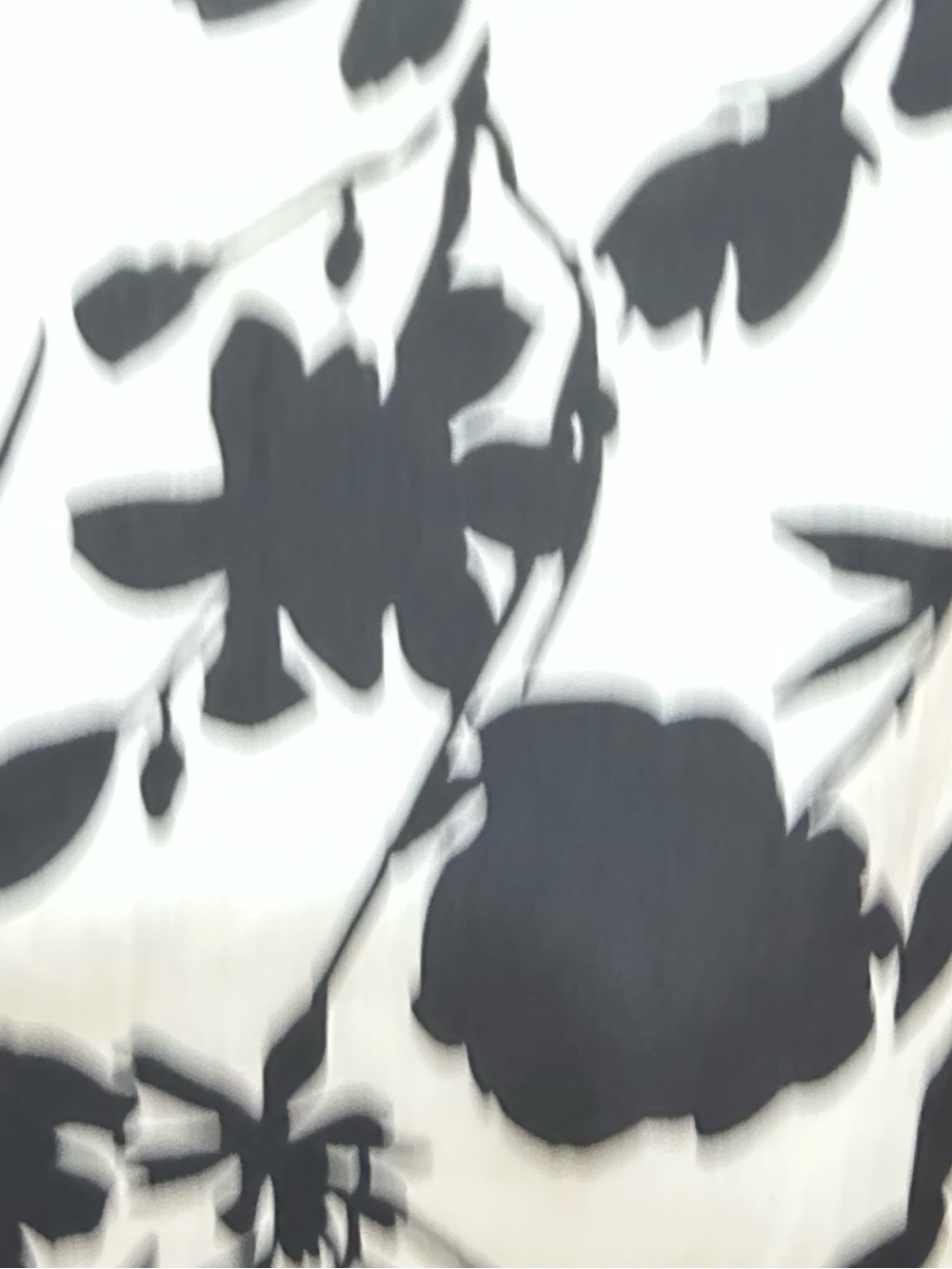 Evereve ‘Florence’ Black and Cream Floral Cotton Poplin Midi Dress with Pockets - Picture 4 of 8